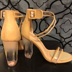 Nude and Clear heels